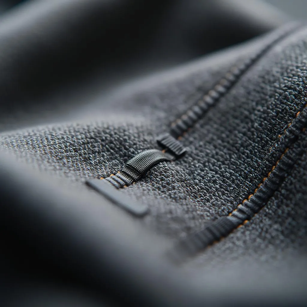 Detalle de tejido y costuras de un chándal